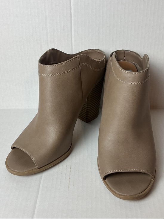 DV by Dolce Vita Shoes - DV by Dolce Vita Taupe Open-Toe Block Heel Booties